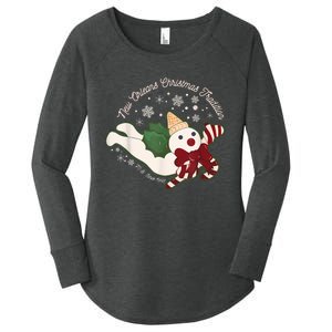 New Orleans Mr Bingle Christmas Tradition Snowmen Christmas Women's Perfect Tri Tunic Long Sleeve Shirt