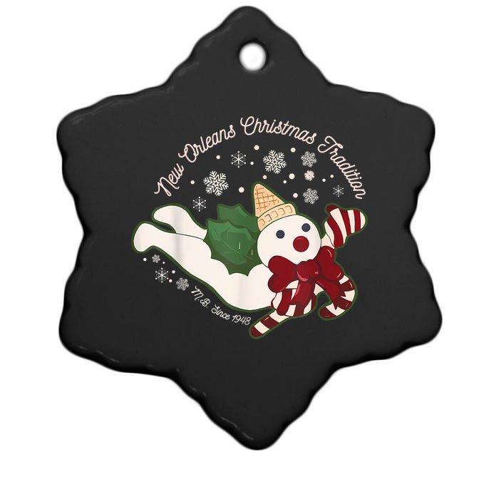 New Orleans Mr Bingle Christmas Tradition Snowmen Christmas Ceramic Star Ornament