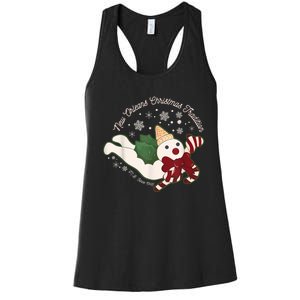 New Orleans Mr Bingle Christmas Tradition Snowmen Christmas Women's Racerback Tank