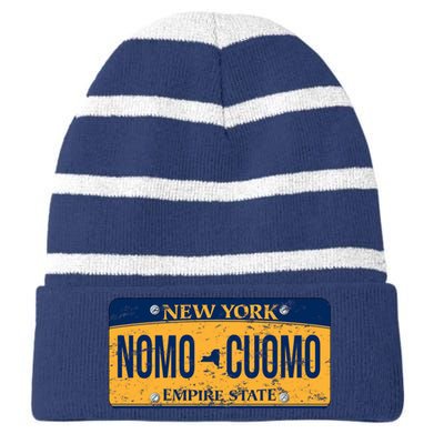 NoMo Cuomo Striped Beanie with Solid Band