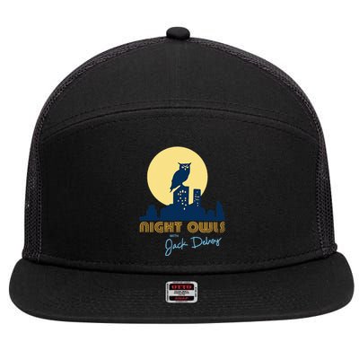 Night Owls 7 Panel Mesh Trucker Snapback Hat