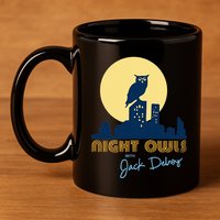 Night Owls 11oz C Handle Ceramic Mug