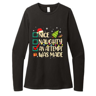 Naughty Or Nice Funny An Attempt Was Made Christmas Womens CVC Long Sleeve Shirt