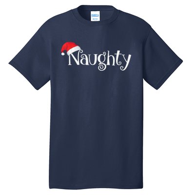 Naughty Or Nice Costume Matching Christmas Couples T Tall T-Shirt