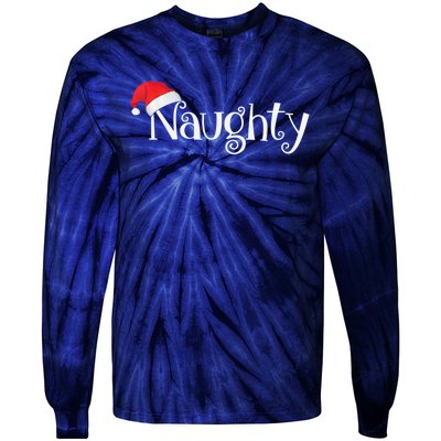 Naughty Or Nice Costume Matching Christmas Couples T Tie-Dye Long Sleeve Shirt