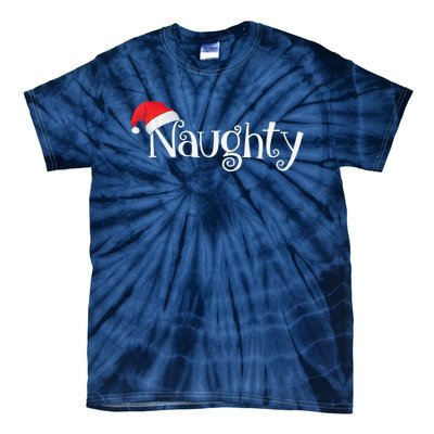 Naughty Or Nice Costume Matching Christmas Couples T Tie-Dye T-Shirt