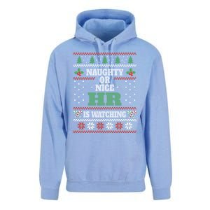 Naughty Or Nice Hu Resources Ager Ugly Christmas Hr Cool Gift Unisex Surf Hoodie