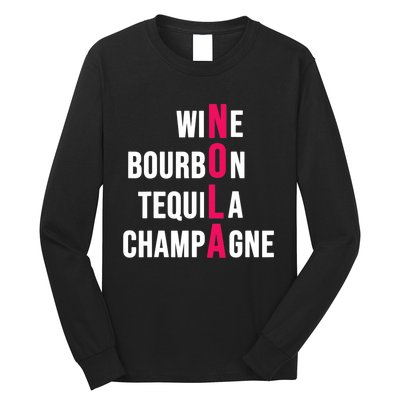 New Orleans Nola Wine Trip Vacation Long Sleeve Shirt