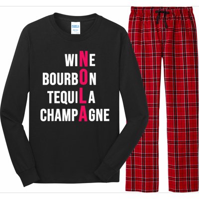 New Orleans Nola Wine Trip Vacation Long Sleeve Pajama Set