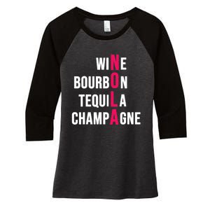 New Orleans Nola Wine Trip Vacation Women's Tri-Blend 3/4-Sleeve Raglan Shirt