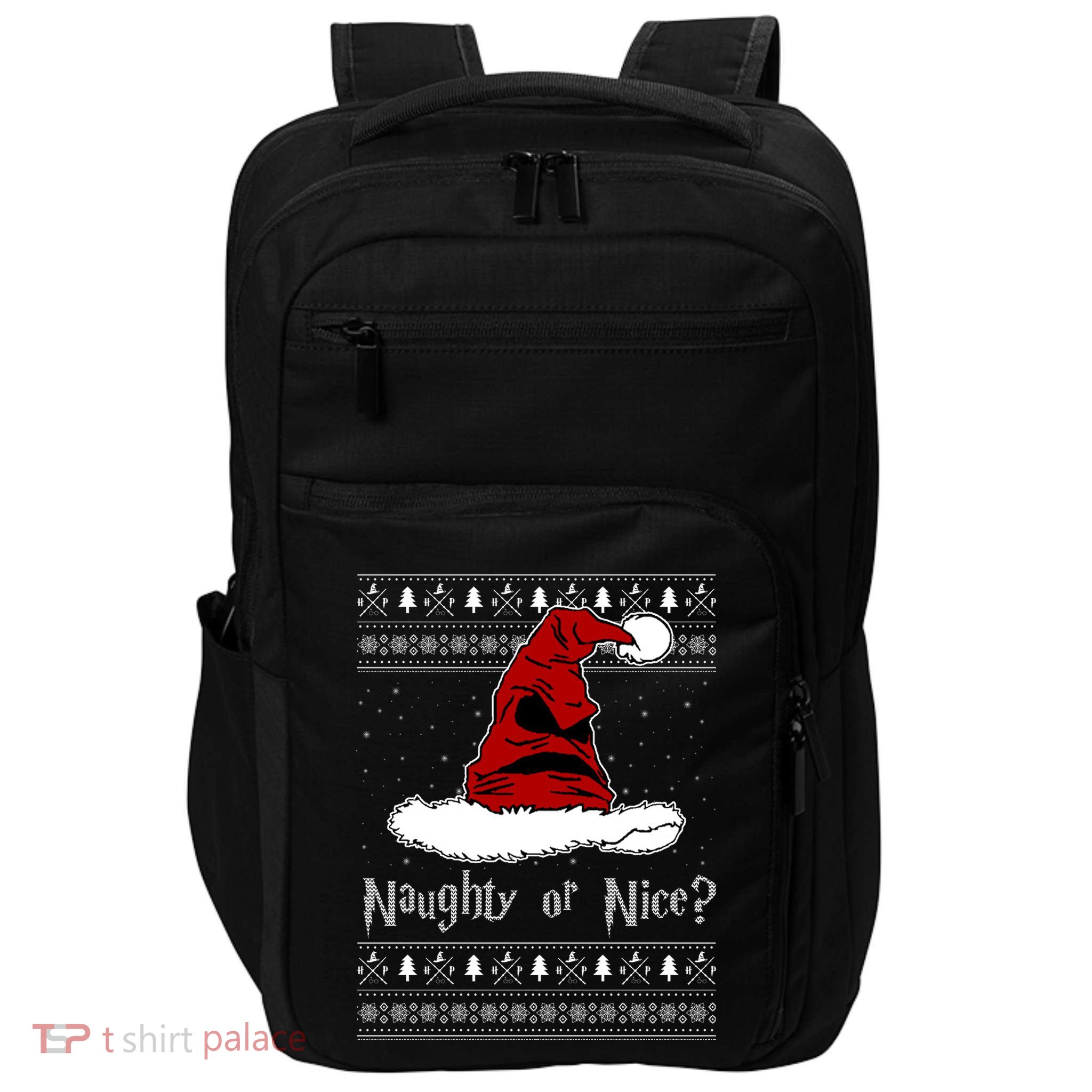 Naughty Or Nice Sorting Santa Claus Ugly Impact Tech Backpack