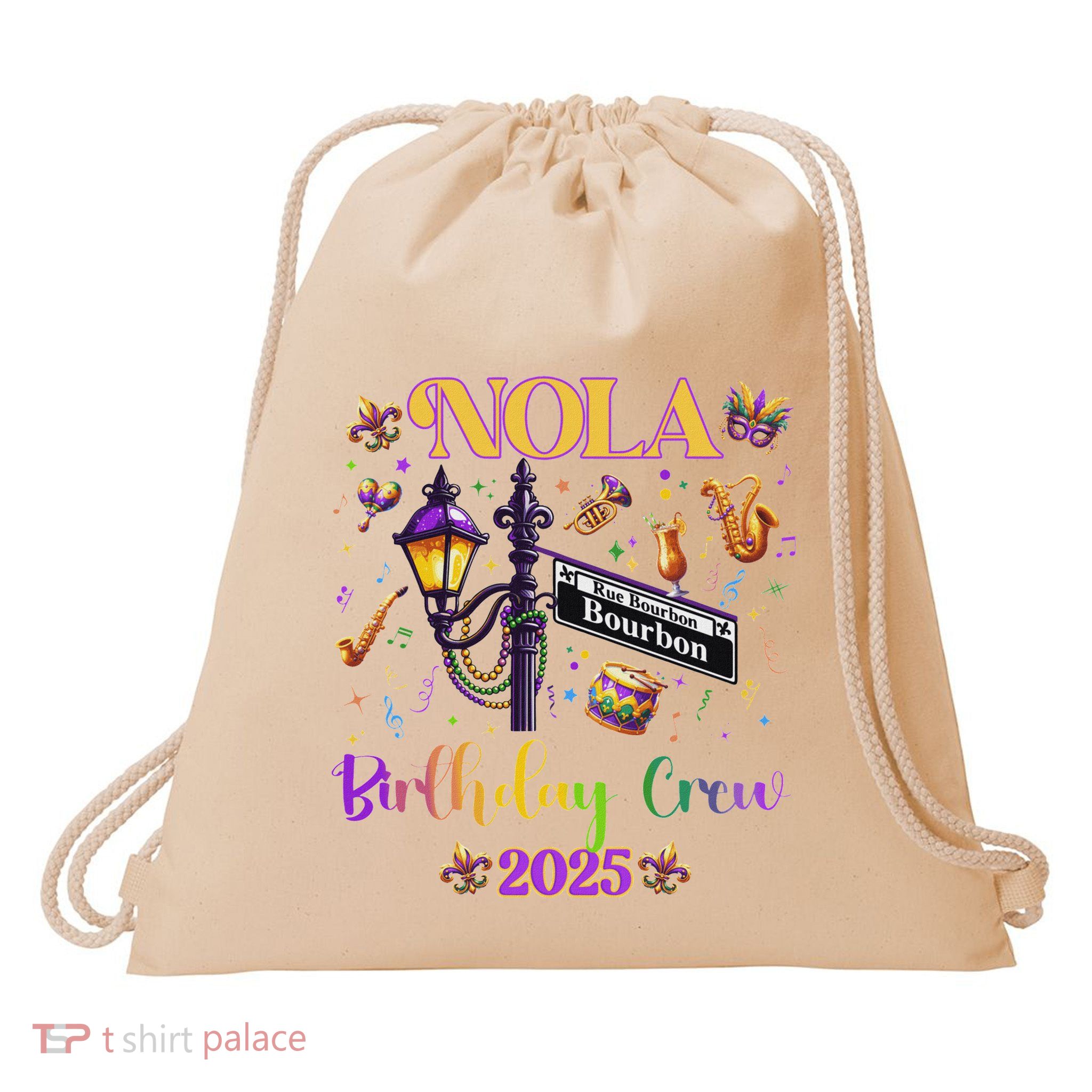 New Orleans Nola Trip 2025 Matching Group Drawstring Bag