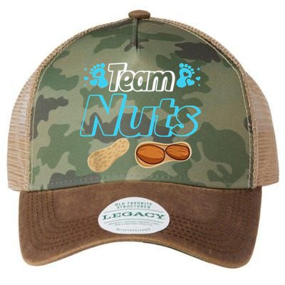Nuts Or No Nuts Baby Shower Gender Reveal Team  Team Legacy Tie Dye Trucker Hat