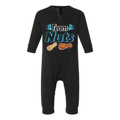 Nuts Or No Nuts Baby Shower Gender Reveal Team  Team Infant Fleece One Piece