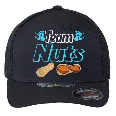 Nuts Or No Nuts Baby Shower Gender Reveal Team  Team Flexfit Unipanel Trucker Cap