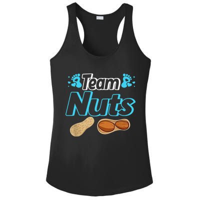 Nuts Or No Nuts Baby Shower Gender Reveal Team  Team Ladies PosiCharge Competitor Racerback Tank