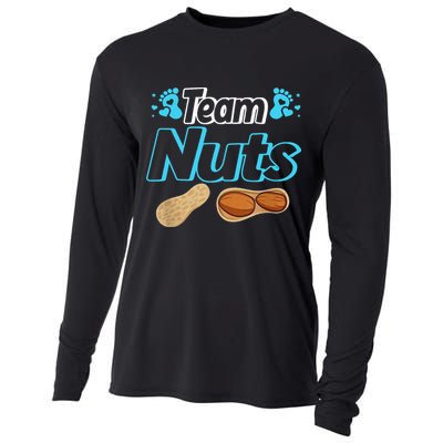 Nuts Or No Nuts Baby Shower Gender Reveal Team  Team Cooling Performance Long Sleeve Crew