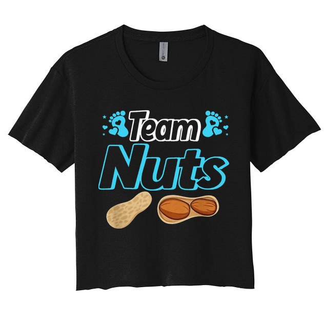 Nuts Or No Nuts Baby Shower Gender Reveal Team  Team Crop Top