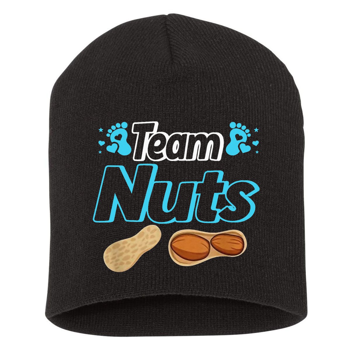 Nuts Or No Nuts Baby Shower Gender Reveal Team  Team Short Acrylic Beanie