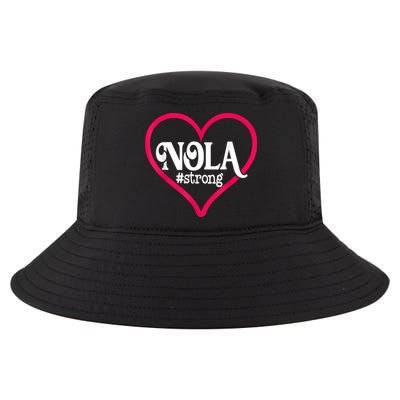 New Orleans Nola Strong Heart New Orleans Strong Cool Comfort Performance Bucket Hat