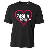 New Orleans Nola Strong Heart New Orleans Strong Cooling Performance Crew T-Shirt