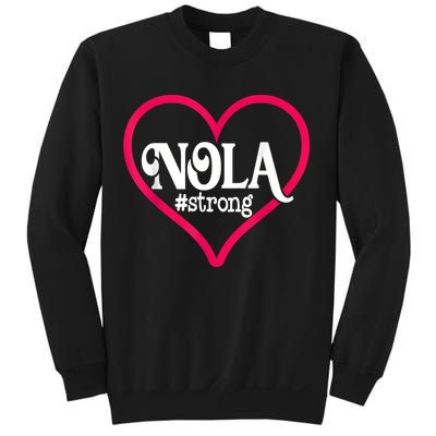 New Orleans Nola Strong Heart New Orleans Strong Sweatshirt