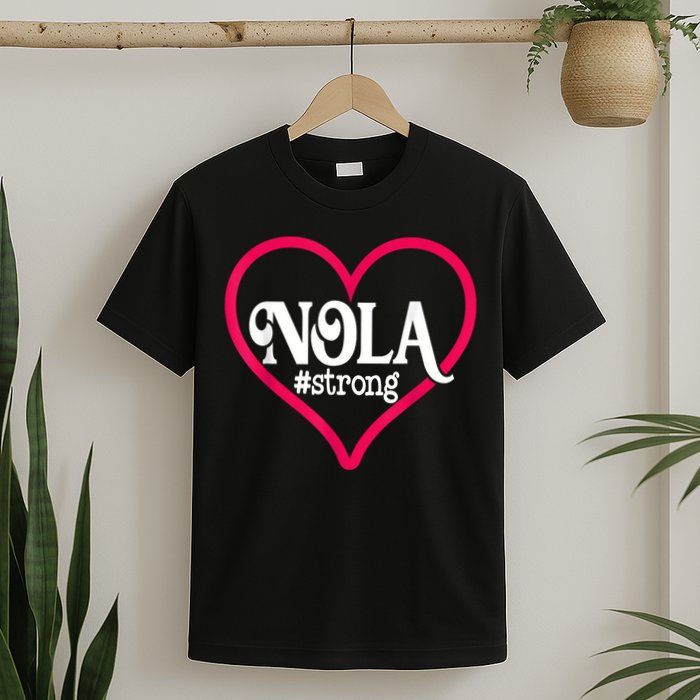 New Orleans Nola Strong Heart New Orleans Strong T-Shirt