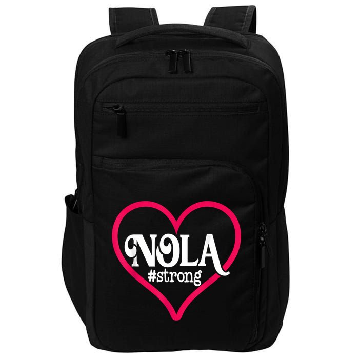 New Orleans Nola Strong Heart New Orleans Strong Impact Tech Backpack
