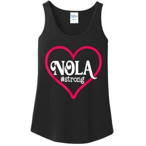 New Orleans Nola Strong Heart New Orleans Strong Ladies Essential Tank