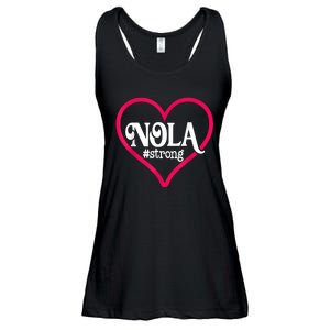 New Orleans Nola Strong Heart New Orleans Strong Ladies Essential Flowy Tank