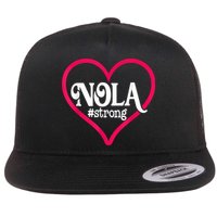 New Orleans Nola Strong Heart New Orleans Strong Flat Bill Trucker Hat