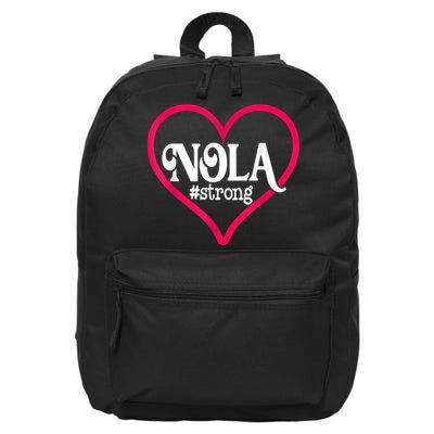 New Orleans Nola Strong Heart New Orleans Strong 16 in Basic Backpack