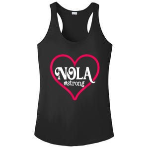 New Orleans Nola Strong Heart New Orleans Strong Ladies PosiCharge Competitor Racerback Tank