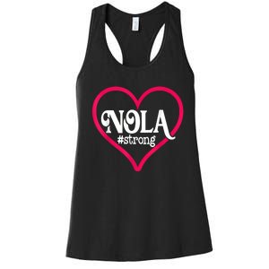 New Orleans Nola Strong Heart New Orleans Strong Women's Racerback Tank