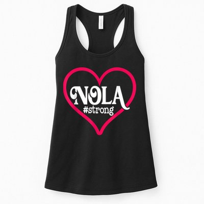 New Orleans Nola Strong Heart New Orleans Strong Womens Tank Top