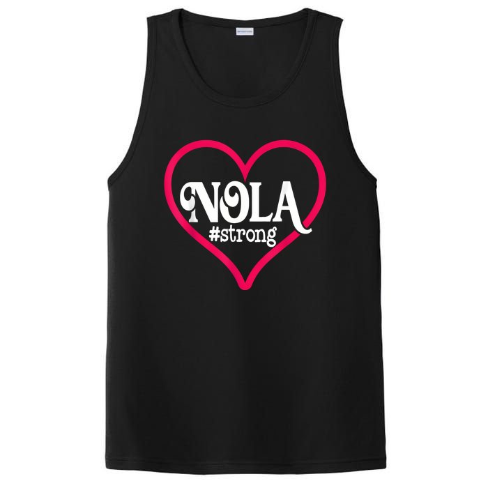 New Orleans Nola Strong Heart New Orleans Strong PosiCharge Competitor Tank