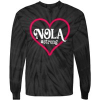 New Orleans Nola Strong Heart New Orleans Strong Tie-Dye Long Sleeve Shirt