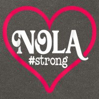 New Orleans Nola Strong Heart New Orleans Strong Cotton Canvas Backpack
