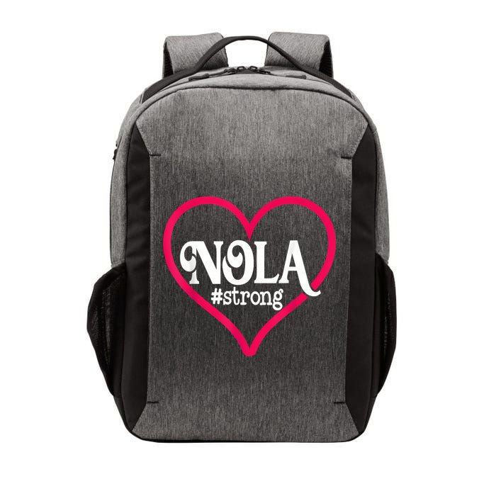 New Orleans Nola Strong Heart New Orleans Strong Vector Backpack