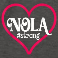New Orleans Nola Strong Heart New Orleans Strong Vector Backpack