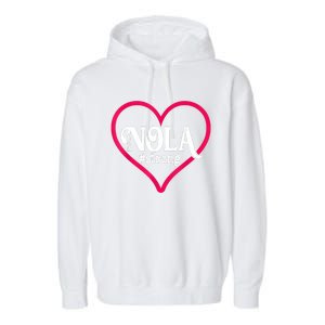 New Orleans Nola Strong Heart New Orleans Strong Garment-Dyed Fleece Hoodie