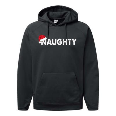 Naughty Or Nice Matching Christmas Couples Performance Fleece Hoodie