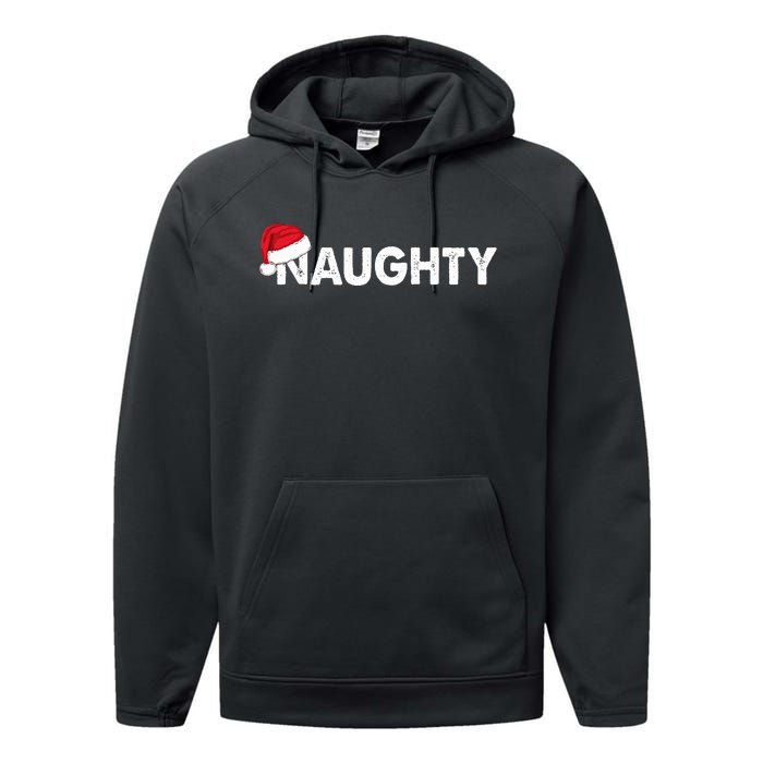 Naughty Or Nice Matching Christmas Couples Performance Fleece Hoodie