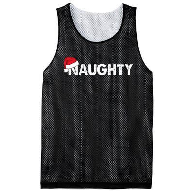 Naughty Or Nice Matching Christmas Couples Mesh Reversible Basketball Jersey Tank