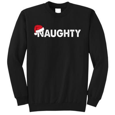 Naughty Or Nice Matching Christmas Couples Tall Sweatshirt