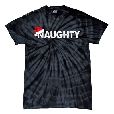 Naughty Or Nice Matching Christmas Couples Tie-Dye T-Shirt