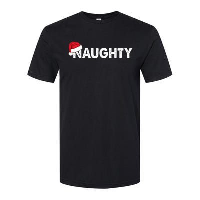 Naughty Or Nice Matching Christmas Couples Softstyle® CVC T-Shirt