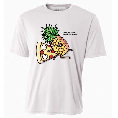 No One Needs To Know Pineapple Hawaiian Pizza Food Cooling Performance Crew T-Shirt