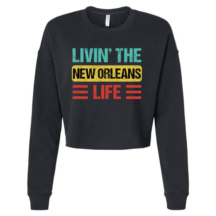 New Orleans Cropped Pullover Crew