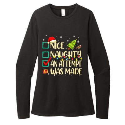 Naughty Or Nice Funny An Attempt Was Made Christmas Womens CVC Long Sleeve Shirt